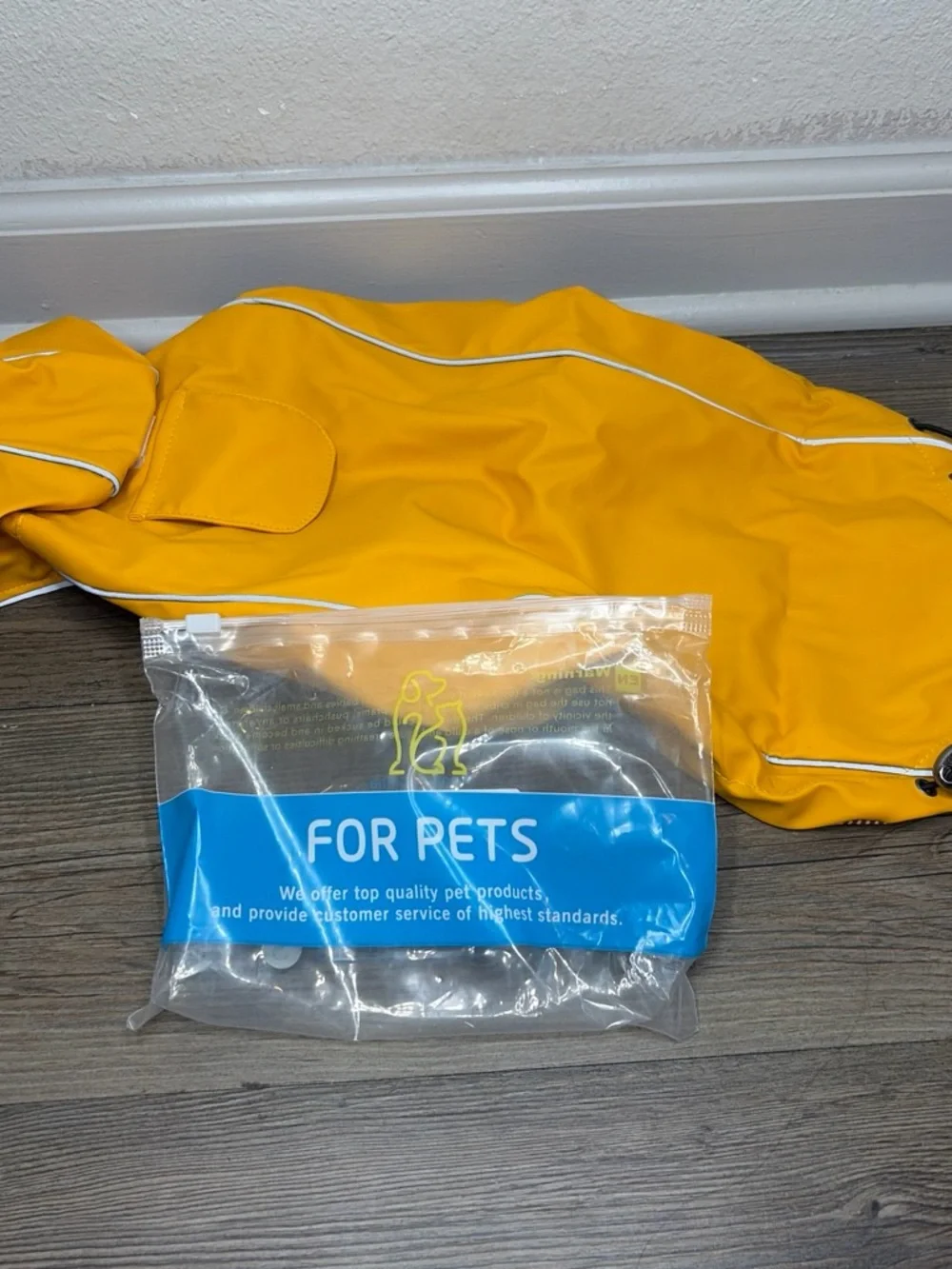 Yellow Pet Raincoat for Dogs - Water-Resistant Dog Jacket